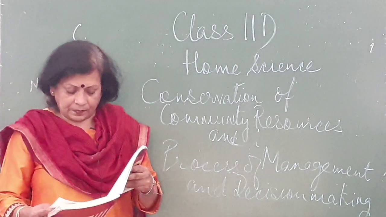 Class 11 D  Home Science  Chapter -  Resource Management  Part - 2
