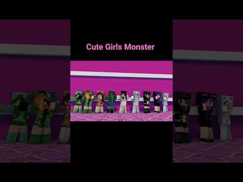 Monster School : Minecraft Cute Girls Monster Dance Challenge | Minecraft Animation #shorts