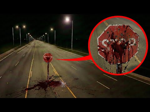 if you see this bloody stop sign, run away and do not cross it! (it is very DANGEROUS!)