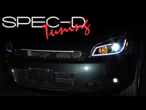 SPECDTUNING INSTALLATION VIDEO: 2006 - 2013 CHEVY IMPALA PROJECTOR HEADLIGHTS