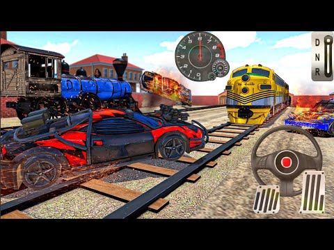 Train Derby Demolition : Car Destruction Sim 2020 #01 Level 1 to 7 - Car Fighting Gameplay