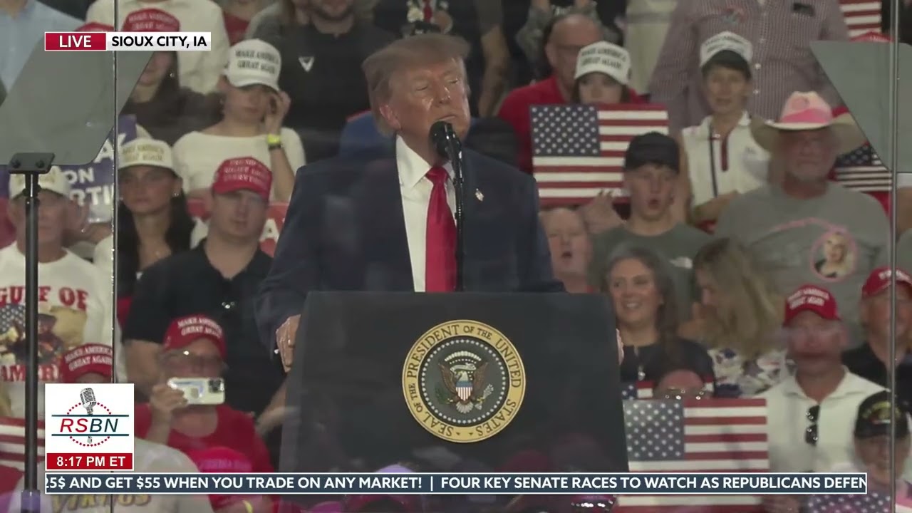 FULL SPEECH: President Trump Speaks to Massive crowds at Rally in Sioux, IA - 10/22/2026