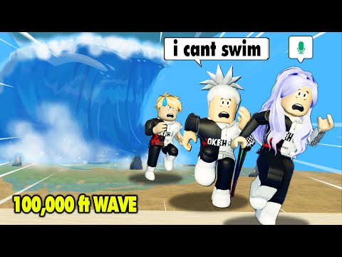 SURVIVE the TSUNAMI in ROBLOX (featuring Dwayne )