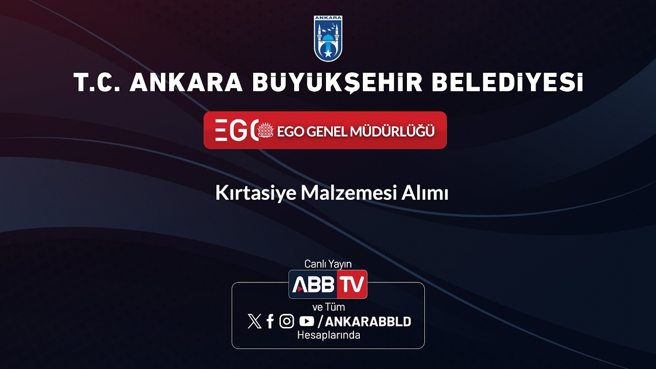 EGO GENEL MÜDÜRLÜĞÜ - Kırtasiye Malzemesi Alımı