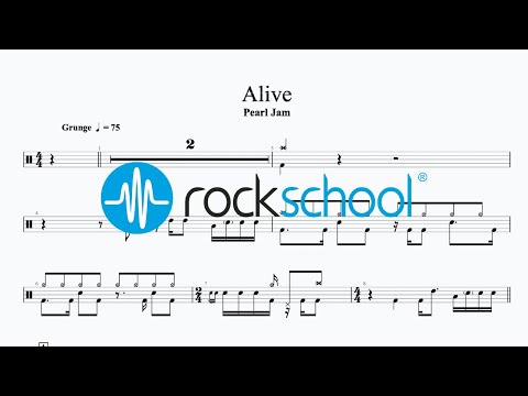 Alive - Pearl Jam, Rockschool 2024 Drums Grade 4