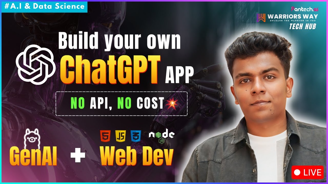 LIVE 🔴 Build Your Own ChatGPT App Using Ollama | No API, No Cost 💥