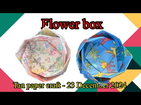 Tutorial ke 125 - Origami small flower box paper craft