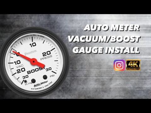 Auto Meter Vacuum/Boost Gauge Install   4K