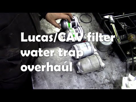 Lucas/CAV filter/water separator. Strip and replace filter