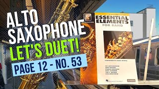 Page 12⎟53. AURA LEE - Duet practicing / Essential Elements for Band Book 1 [Eb Alto Sax]