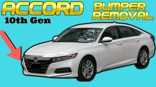 2018 Honda Accord Front Bumper Cover Removal How to Remove Replace Install 10th Gen