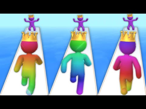 COLOR RACE 3D vs SIZE UP vs STACK COLORS - Stickman Triple Gameplay