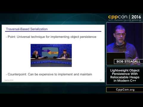 CppCon 2016: Bob Steagall “Lightweight Object Persistence With Relocatable Heaps in Modern C++"