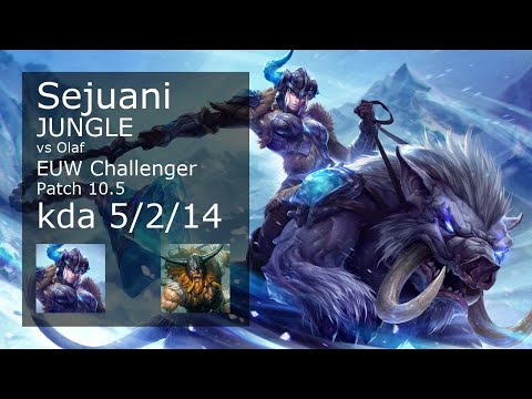 Sejuani Jungle vs Olaf - EUW Challenger 5/2/14 Patch 10.5 Gameplay