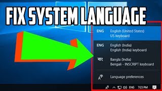 How To Fix System Language Problem In Windows 10 | Change Language