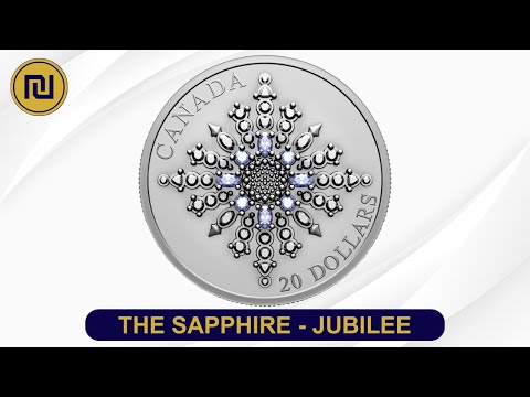 The Sapphire Jubilee Snowflake Brooch - Fine Silver Coin