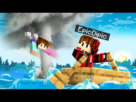 EpicDipic - Surviving A Tornado In Minecraft RAFT | RAFT Survival #3