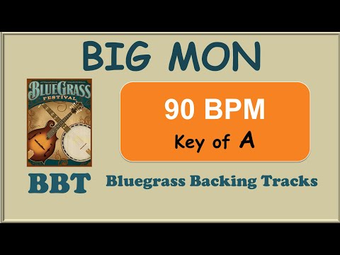 Big Mon 90 BPM bluegrass backing track