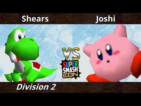 SSC 2022 Division 2 - Joshi (Kirby) Vs. Shears (Yoshi) SSB64 Smash Bros Tournament