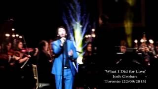 Josh Groban Stages Concert: &quot;What I did For Love&quot;