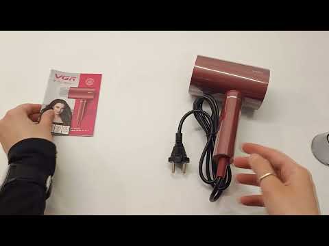 Фен для волос VGR 1800 Вт профессиональный с ионизацией и холодным обдувом Мощный и компактный фен для быстрой сушки волос - фото 1 - id-p2987939653