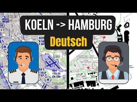 VFR Sprechfunk: Köln EDDK - Hamburg EDDH auf Deutsch (BZF 2)