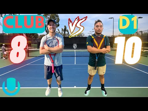 8.3 Club Tennis vs 10.8 D1 Player | UTR Tournament Semifinals (Match #6)