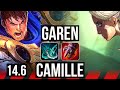 GAREN vs CAMILLE (TOP) | 7/1/5, 500+ games, Godlike | KR Master | 14.6