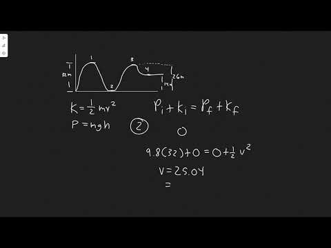A roller-coaster car shown in Fig. 8-32 is pulled up to point 1 where it is released from rest. Assu