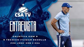 Coletiva pós-jogo com o técnico Itamar Schülle: CRB 2x0 CSA - CSA TV