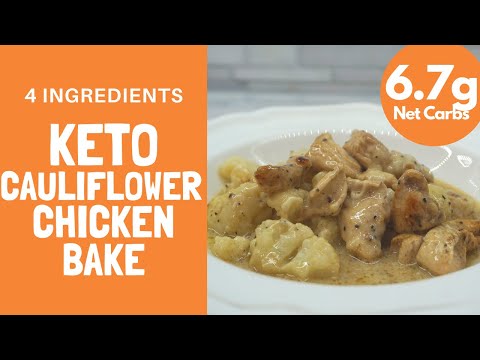 BEST KETO RECIPE CAULIFLOWER & CHICKEN BAKE | How to make a quick & simple low carb keto casserole