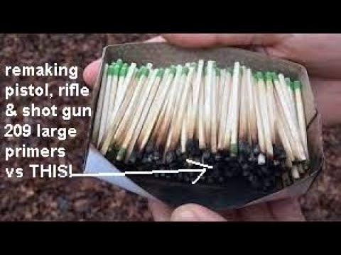 strike anywhere match ban? vs diy Forster Tap O percussion Cap, vs re making 209 & large primers