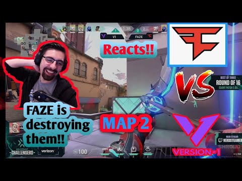 Shroud Reacts to Faze Vs V1   Map 2  in loser out match