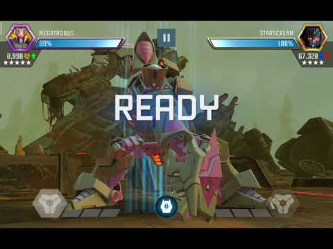 Megatronus R4 5* F0 S5 vs ROK Starscream | Transformers: Forged to Fight