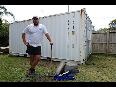 SHIPPING CONTAINER WORKSHOP  - PART 1  LEVELLING