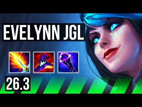EVELYNN vs MASTER YI (JGL) | Good KDA: 24/1/9, 43K damage | EUW Master | 26.3