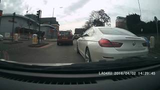 White BMW, CD4146 driving like a wanker