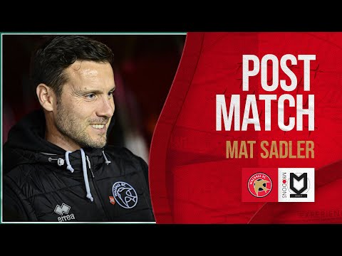 Post-match: Mat Sadler keen to build on point picked up against MK Dons