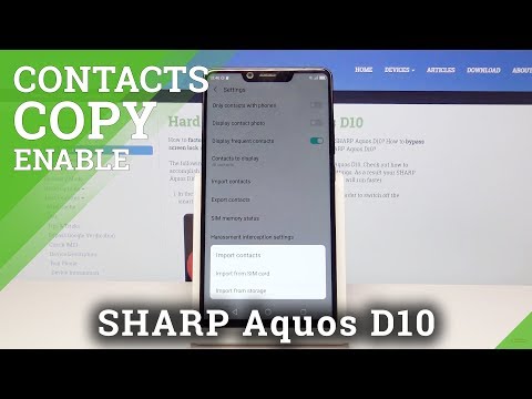 How to Copy Contacts from SHARP D10 - Transfer Contacts