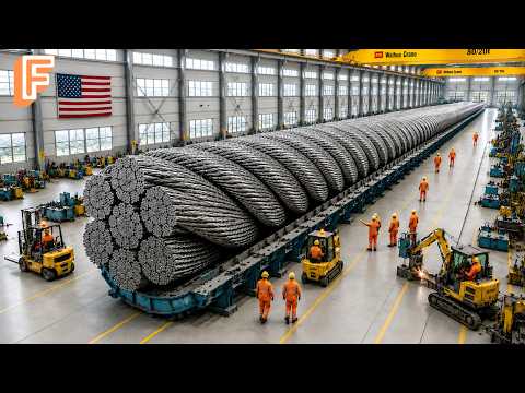 How Millions of Steel Cables Are Made Inside Massive Production Line