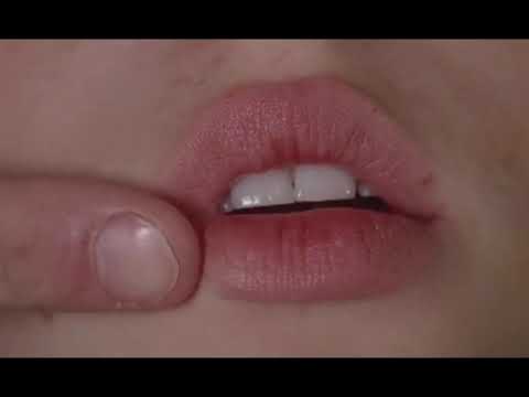 Women Lips being Touched