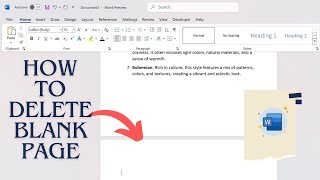 How to Delete a Blank Page in Microsoft Word Document | Easy & Quick Tutorial