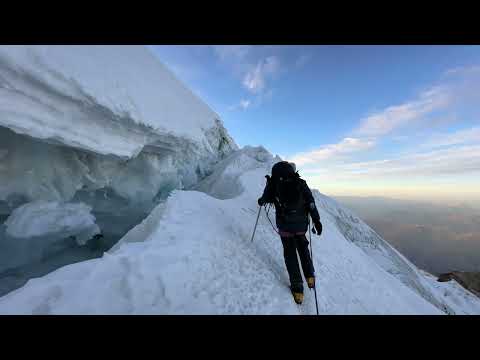 Climbing Illimani, the second-highest mountain in Bolivia