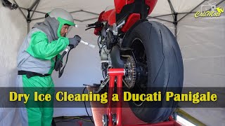 Dry Ice Cleaning a 2020 Ducati Panigale V4 S at The Blasting Lab