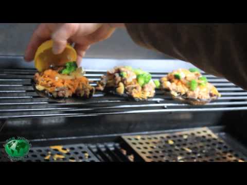 BBQ Stuffed Portobella mushroom with Jimbo Jitsu Day 197 nonstop BBQ on the Farmhouse Show