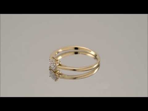 9ct Gold 5pt Diamond Micropave Cluster Ring - D6004