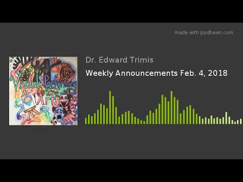 Weekly Announcements Feb. 4, 2018