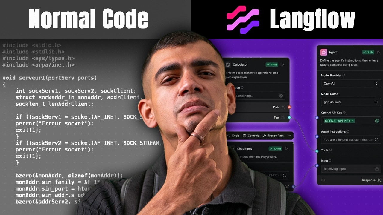 How We Built 2 AI Agents in 8 Mins using Langflow! | No Coding Required
