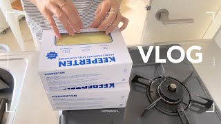 【6畳1R一人暮らし】平凡な日常と朝ご飯 / 作り置きと新しいお弁当箱🟨🟪