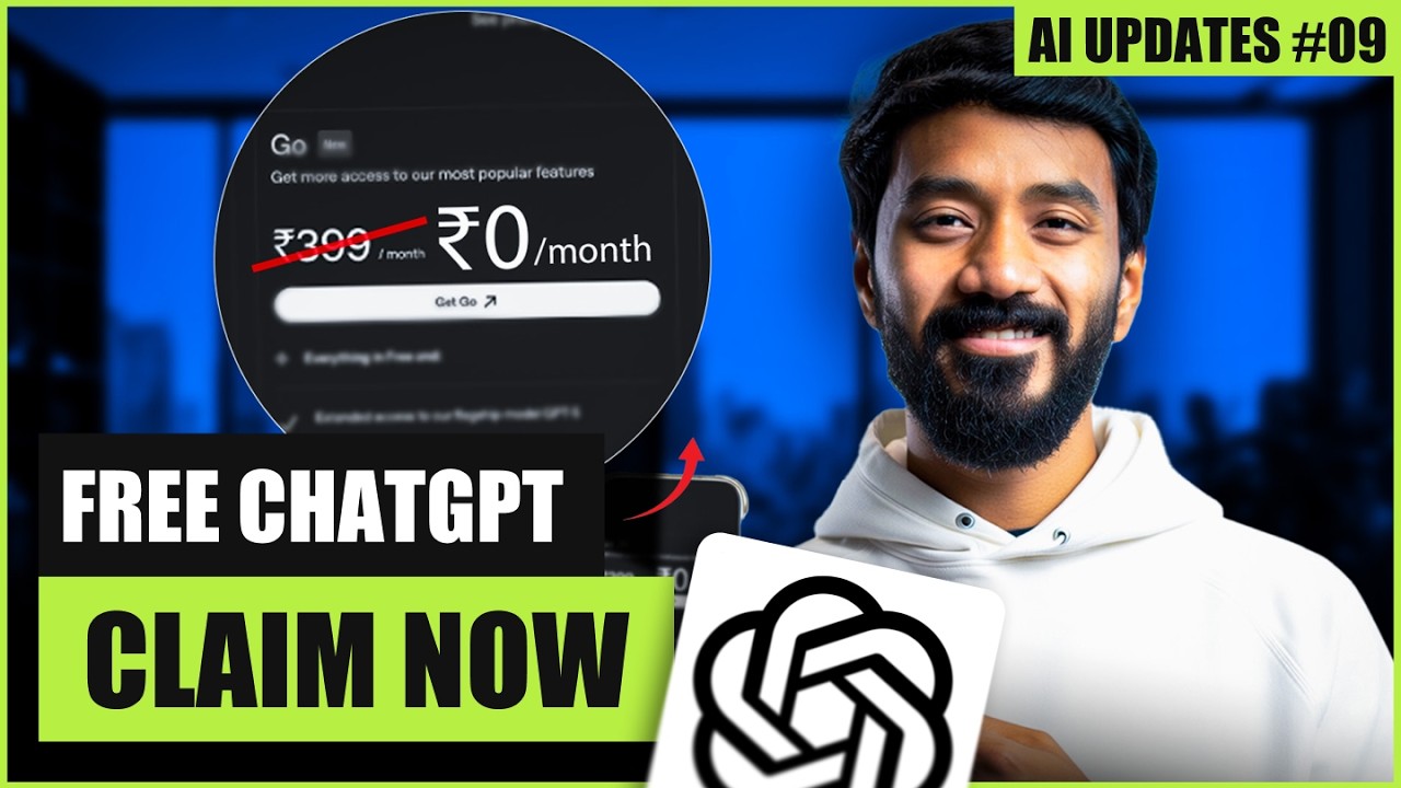 OpenAI Just Gave India ₹4,788 worth of ChatGPT Pro For FREE | Top 10 AI Updates of the week
